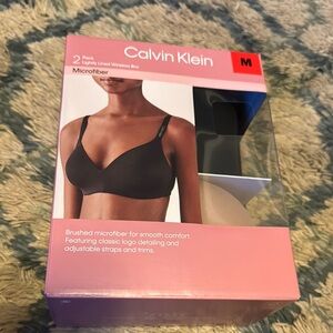 Calvin Klein Women's Black Microfiber Wireless Bra 2-Pack